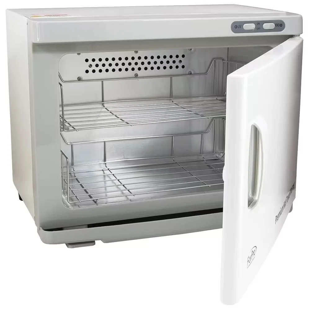 ForPro Professional Collection Premium Hot Towel Warmer, UV Sterilization, 23L Extra Large Capacity, Two Stainless Steel Racks, White