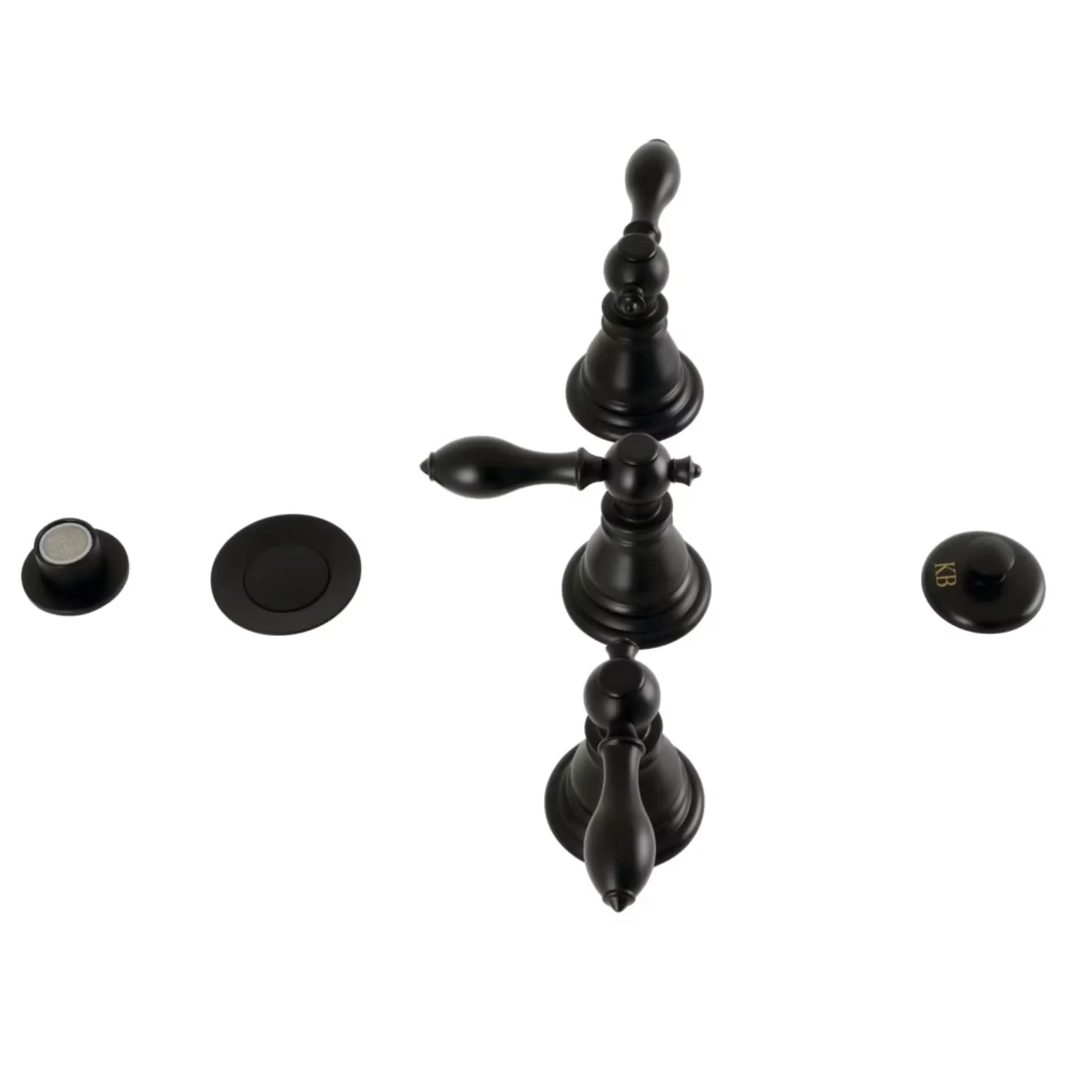 Kingston Brass KB320ACL American Classic Three-Handle Bidet Faucet, Matte Black
